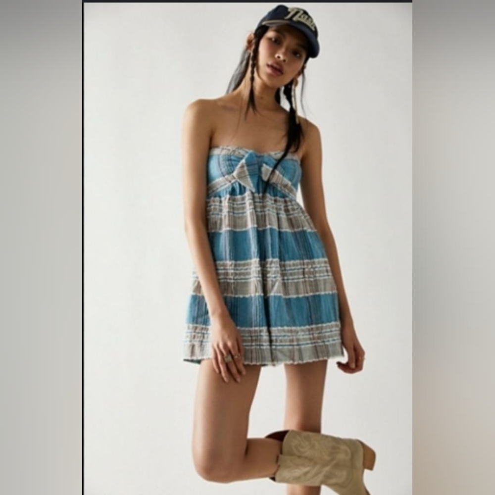 Free People Barbara Babydoll One Piece Jumper Romper Womens M Bohemian